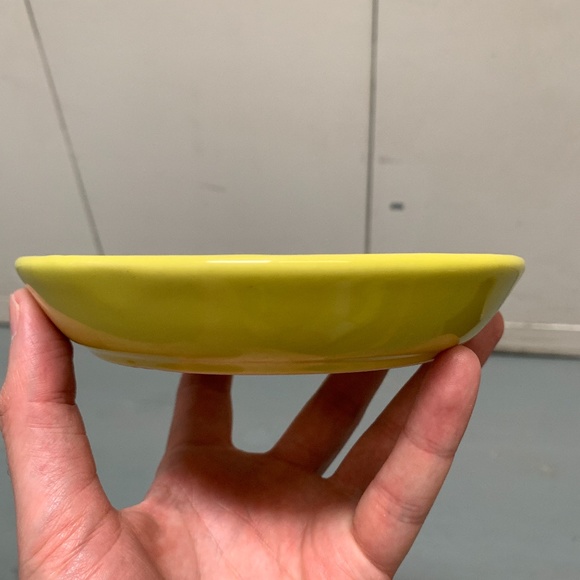 Cute Cat Dish with Kitty Face Yellow Feline Pet Kitten Kitchen Vintage Kitsch - Picture 3 of 6